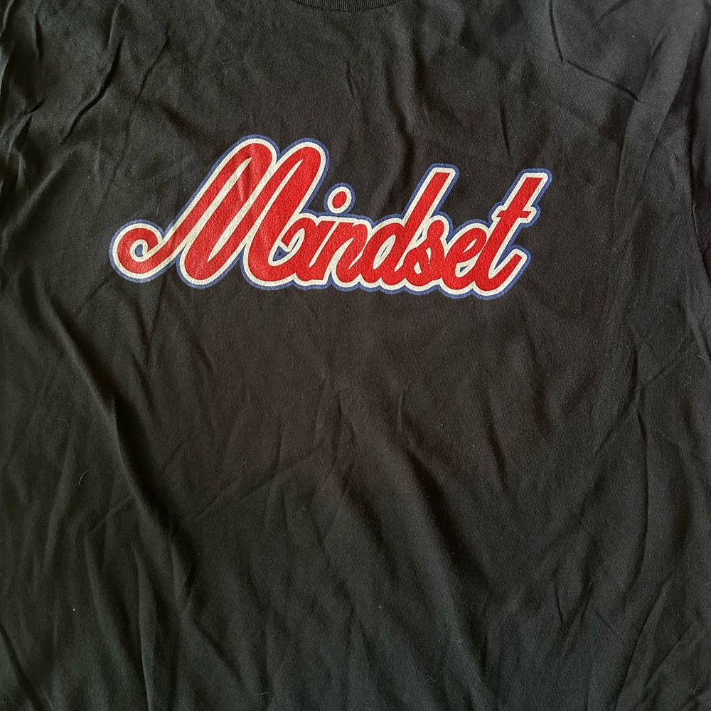 Mindset Black T-Shirt with Red Accents